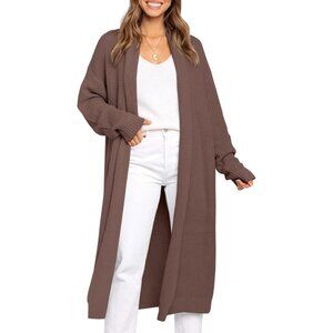 Long Cardigan Sweaters for Women Fall Trendy Oversized Open Front Winter Coat